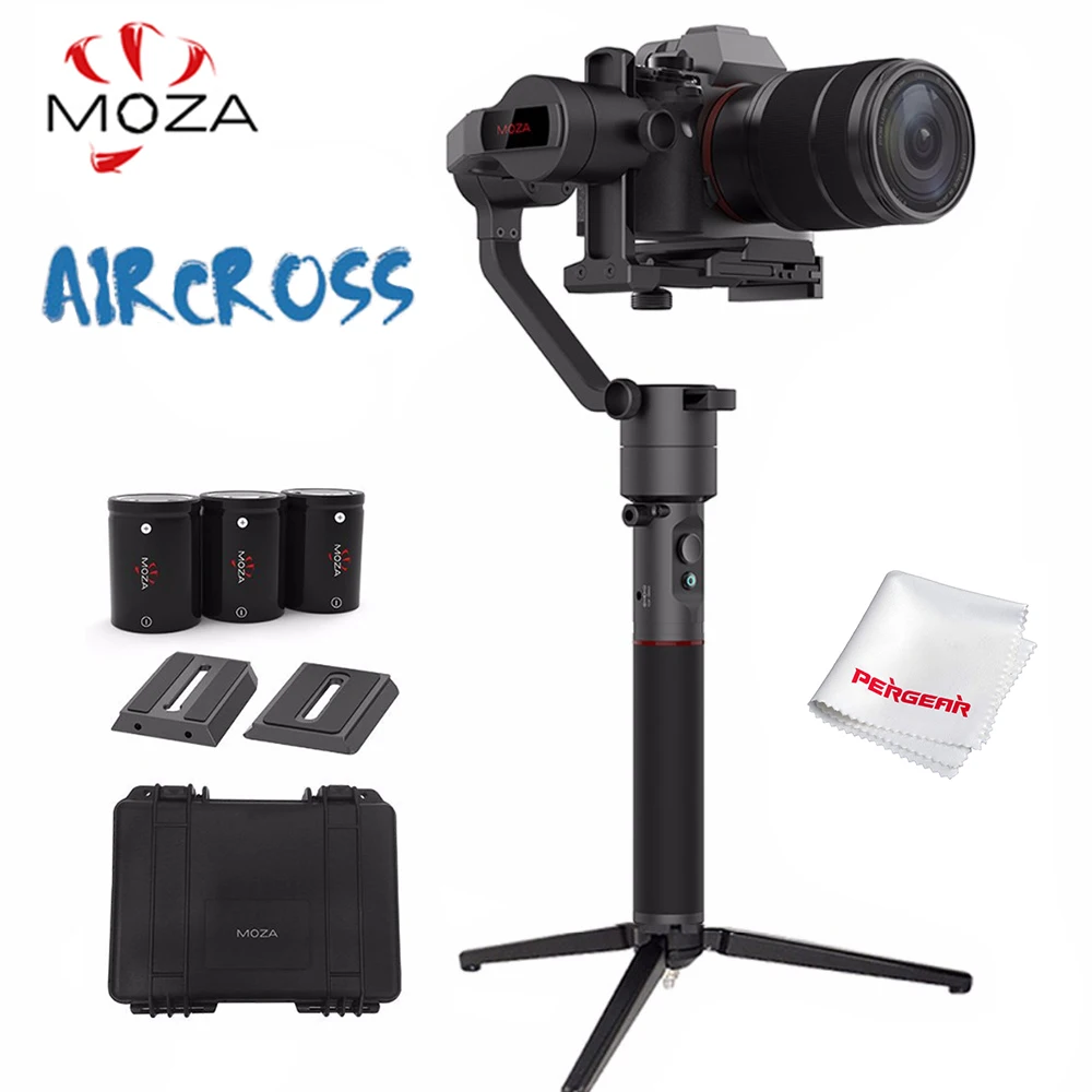 

MOZA AirCross 3 Axis Handheld Gimbal For Mirrorless Load 3.9lb/1800g Auto-Tuning Long Exposure Time-lapse 4 Gimbal Mode
