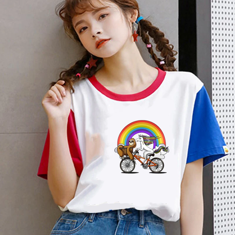

Cartoon Funny sloth busy life T-shirt 2019 women tshirt Trendy women summer story Fashion t shirts women
