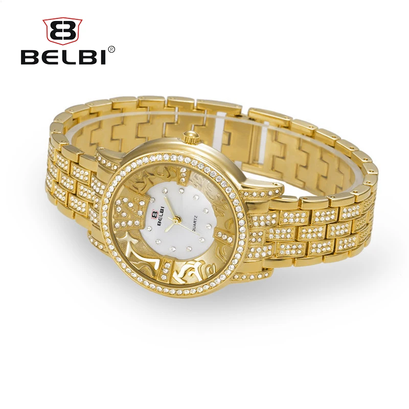 

BELBI Brand Luxury Stainless Steel Women Watches Simple Waterproof Quartz Wristwatches Ladies Dress Watch Horloge Reloj Mujer