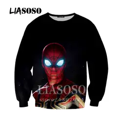 LIASOSO хип-хоп Для мужчин Для Женщин Дэдпул Spiderman Толстовка уличная одежда Для мужчин мультфильм толстовки с капюшоном мой герой Академии