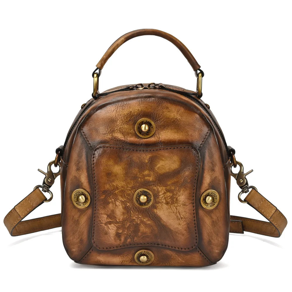 

Brand New Vintage Real Cow Leather Handbag Women Shoulder Bag Womens Crossbody Shoulder Bags Ladies Casual Handle Pack
