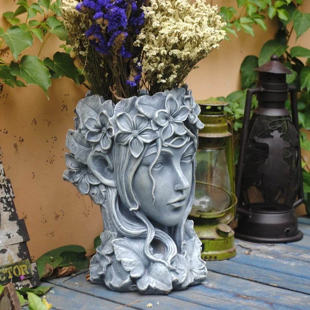 Креативная ваза с цветами Венеры Винтажный сад Греческая богиня цветочный горшок статуя домашний декор ремесла украшение комнаты большие напольные вазы