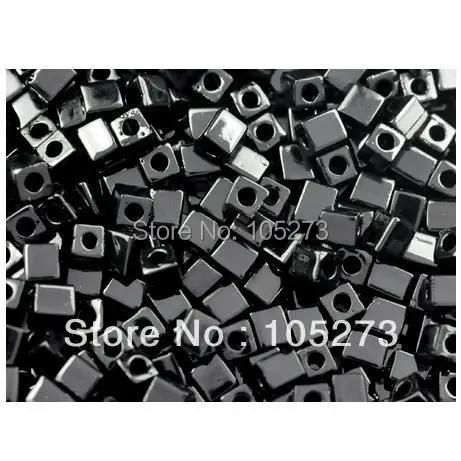 

Wholesale 100Miyuki Cube Beads Opaque Black Color 4mm New Free Shipping