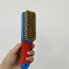 1 шт желтого цвета с щетиной(Стоматологическая полировальная щетка металлическая поверхность Прочный инструмент для Краски удаление очистки ржавчины ультра жесткий Кинг-размер грецкого ореха мини-кисточка