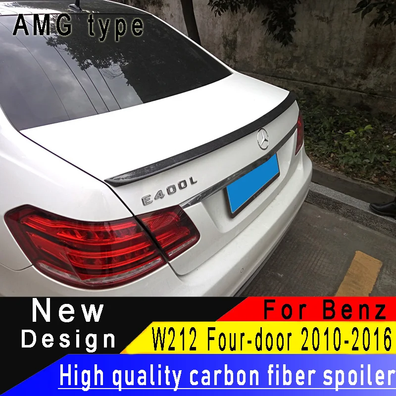 Для Benz W212 E-Class E200 E260 E300 E350 E400 E63 спойлер из углеродного волокна Mercedes W212 2010- четырехдверный задний крыло спойлер на крышу