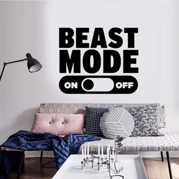 

Beast Mode Wall Decal Fitness Motivational Gym Vinyl Sticker Decor Mural E663