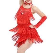 Желтый, синий, розовый, красный Новая коллекция одежды для маленьких детей, расшитая стразами, с кисточками латинская ча-ча, сальсы и Танго vestido latino латиноамериканских танцев бальное платье