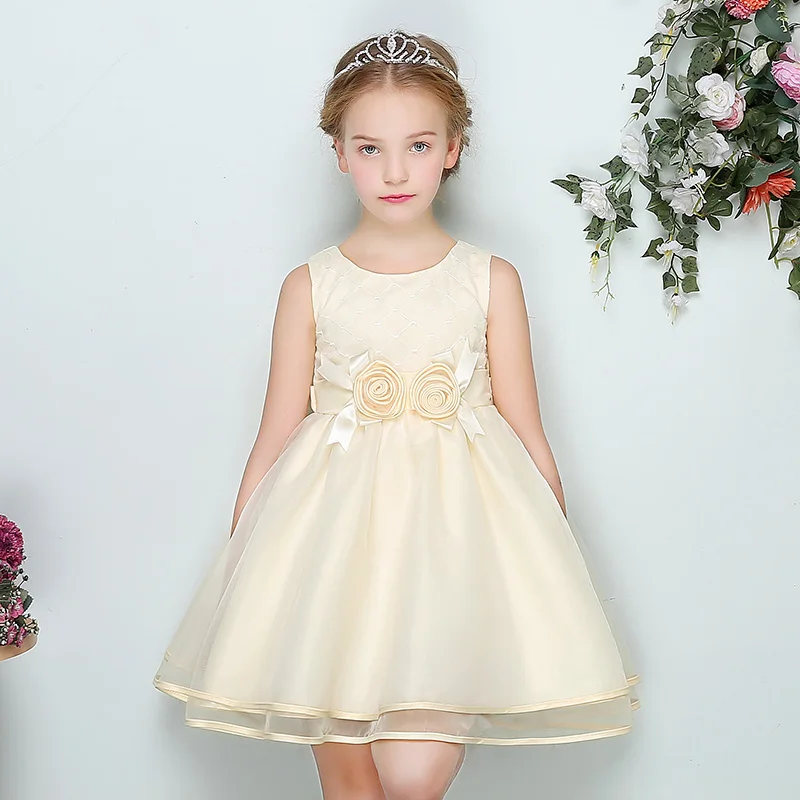 Girls summer priness dress 2017 new fashion for 3 4 5 6 7 8 9 10