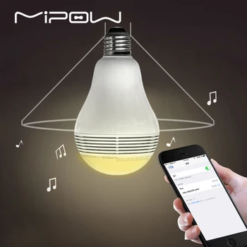 

MIPOW Bluetooth Light Shape Speaker, PLAYBULB Lite Smart LED Lights, Wireless APP Control Lamp Audio for iPhone 7/8 Andriod E27