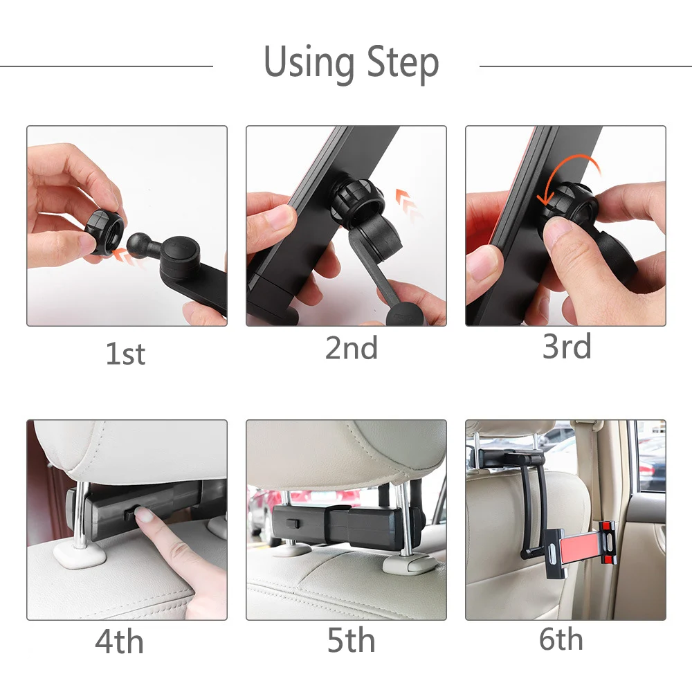  Universal Tablet Car Holder Back Seat Holder Stand Tablet Accessories in Car For 5 inch and more iP
