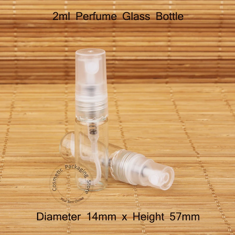 Wholesale 200pcs/Lot Glass 2ml Perfume Bottle Empty Refillable Women Atomizer Cosmetic Packaging Plastic Cap Spray Small Pot | Красота и