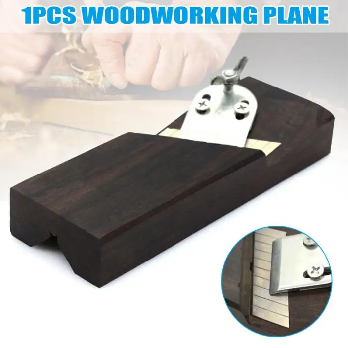 Wood Chamfer Plane 45 Degree Ebony Block Plane with Blades Hand Planer Tool for Carpenter PAK55