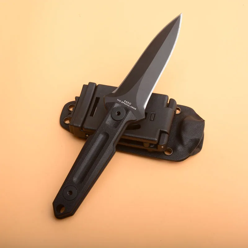 Нож с фиксированным лезвием 440C Лезвие G10 ручка тактические охотничьи ножи Открытый Отдых выживания ножи Многофункциональный Дайвинг инструмент и ABS оболочка