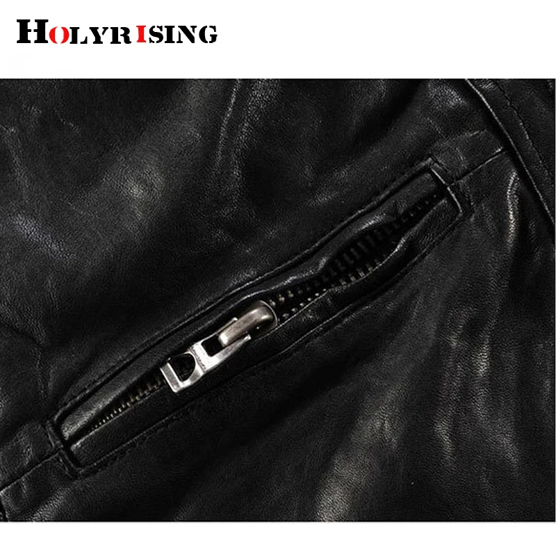 Holyrising мужская куртка из натуральной кожи, мужская кожаная куртка из натуральной козьей кожи, мотоциклетная одежда, пальто, XS-3XL, 18907-5