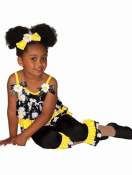 

Children's Professional Stage Performance Clothing Costumes Printed Floral Pants Suit