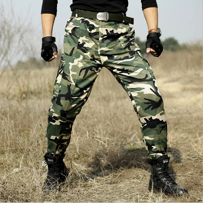 Тактический Брюки Военный Камуфляж Охотник брюки SWAT армейские боевой брюки Для мужчин Tactico Камо Военный Костюмы Панталоны