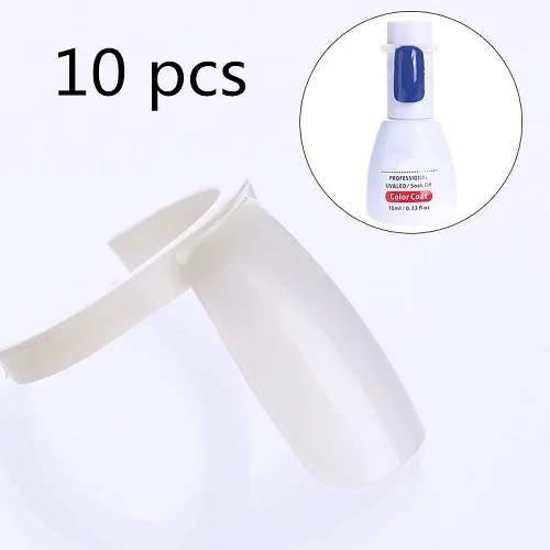 10pc white 4 узора Ложные накладные ногти цветные карты прозрачный белый черный пряжка кольцо маникюр Дизайн ногтей Практика Дисплей инструменты - Цвет: 10pc white