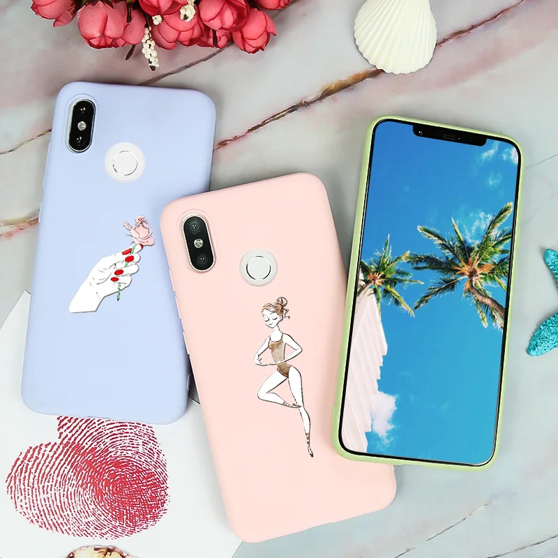 

Phone Case Xiaomi Redmi 6A Case Silicon Redmi 5 Plus Note 6 7 Pro 7A Back Cover Candy Matte Xiaomi Mi A2 Mi 8 Lite Capa Soft TPU
