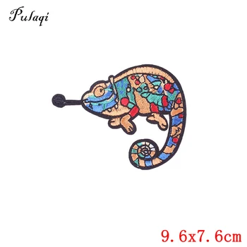 

Pulaqi Chameleon Patcht Badge Embroidered Patches For Clothes Sewing Applique Stripe On Clothes Decoration Iron Sew On Badges F