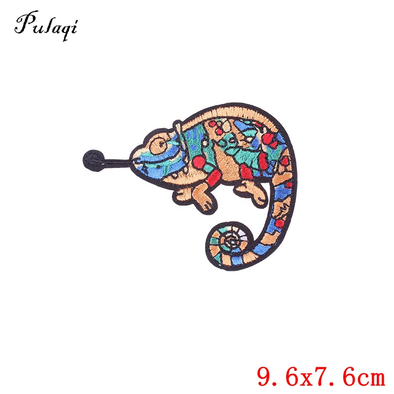 Вышитые нашивки Pulaqi Chameleon Patcht для одежды аппликация шитья нашивка украшения | Дом
