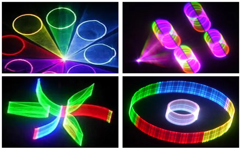 Бесплатная доставка LH RGB230 1 2 Вт RGB 3D лазерный свет Dj Club ILDA лазерное