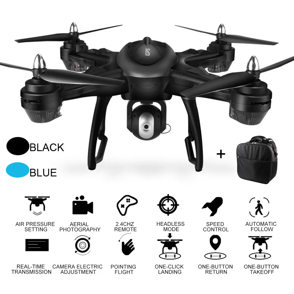 LH X38G двойной GPS FPV с HD камерой 1080 P Wi Fi Радиоуправляемый Дрон Квадрокоптер + рюкзак