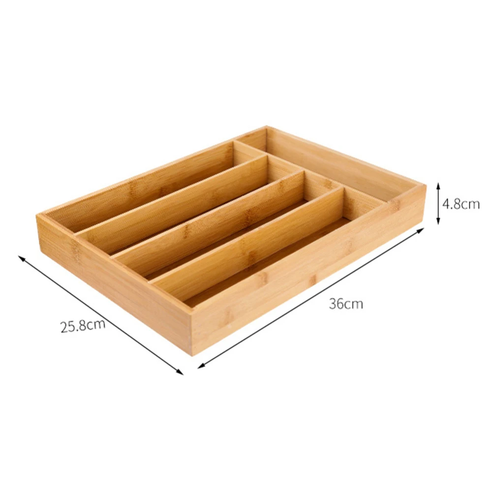 36*25,8*4,8 см 5 сетчатый кухонный ящик для хранения столовых приборов бамбуковый лоток для столовых приборов органайзер 5 отсеков кухонный делитель ящик для хранения