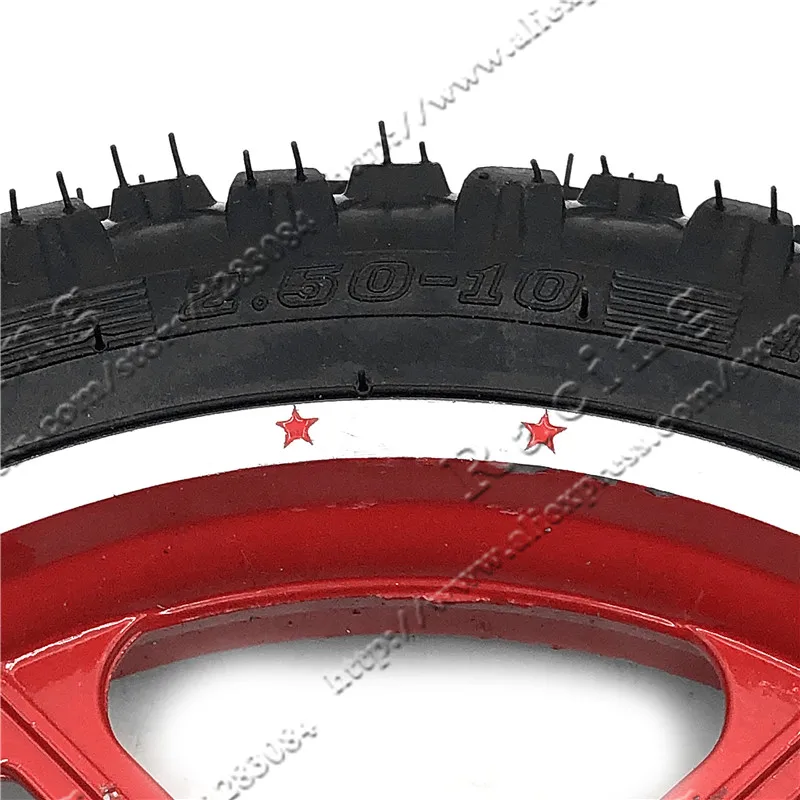 10''Mini Dirt Bike Knobby шины колеса 2 50 10 передние или задние диски и для внедорожных