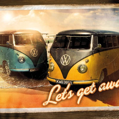 Vw Camper Let's Get Away Poster Print (24 x 36)