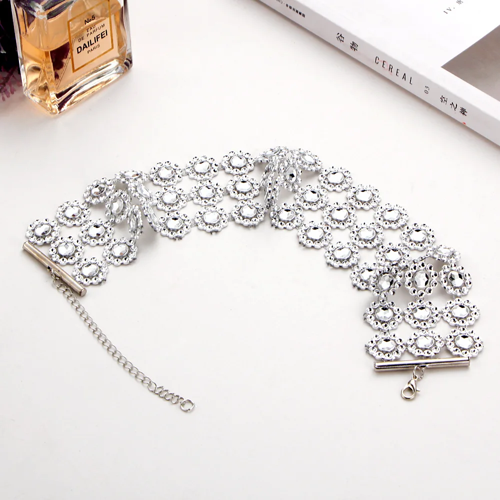 Bls-чудо новейшая мода короткое многослойное ожерелье s многослойное вогнутое Кристальное ожерелье для женщин вечерние ювелирные изделия N361