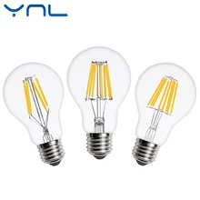 Antique Retro LED Filament Light lamp A60 E27 2W 4W 6W 8W 220V Clear Glass shell vintage led edison bulb for Vintage Chandelier