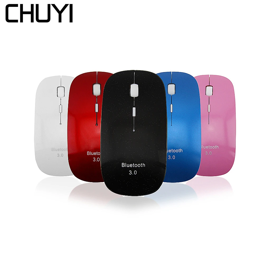 CHUYI Беспроводная Bluetooth 3 0 мышь Ультра тонкая 1000 1200 1600DPI оптическая игровая Mause