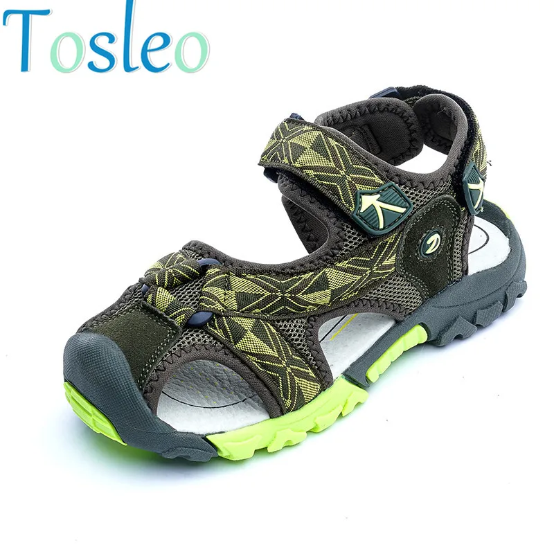 

Children Boys Sandals Summer Shoes Boys Genuine Leather Canvas Rain Soft Sole Sandals Breathable Flats Shoes Kids