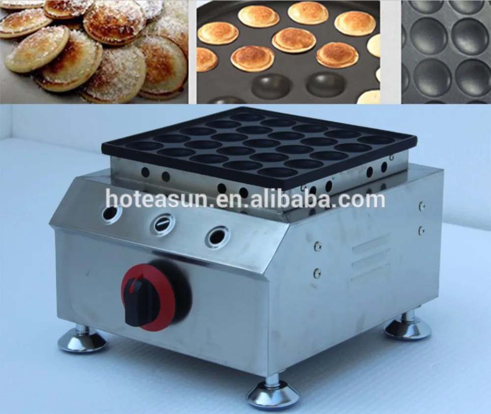 25pcs Commercial Use Non-stick Little Dutch Pancake LPG Gas Poffertjes Baker Maker Iron Machine