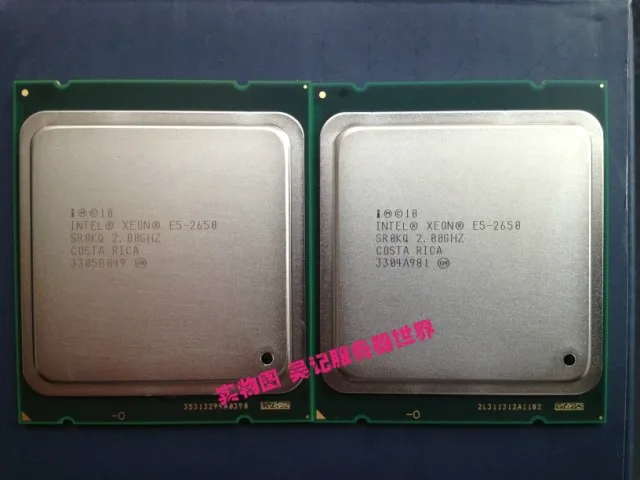 Восьмиядерный процессор intel Xeon E5 2650/L3 кэш 20 M/2,0/GHz/8,00 GT/s SROKQ LGA 2011 socket, есть e5 2670 e5 2680 распродажа