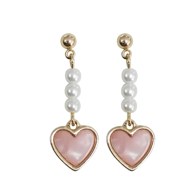 

free shipping 10 pair /lot fashion jewelry acetic acid acrylic heart earrings