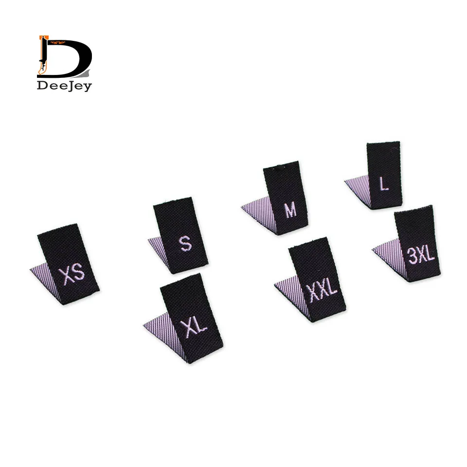 Wholesale 100 pcs / garment size label clothing woven tags number tags ...