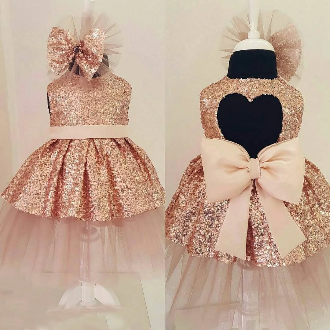 Детское платье принцессы для девочек кружевное платье без рукавов с блестками для маленьких девочек вечерние платья