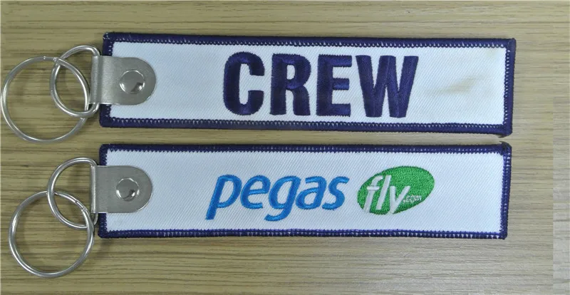 

Crew Pegas Fly Custom Made Fabric Embroidered Key Tags