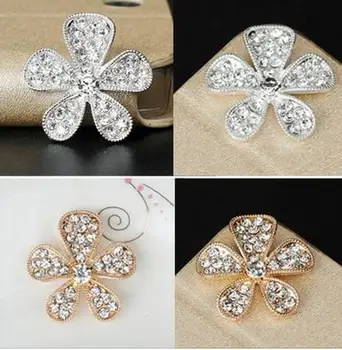 

diy handmade flower 27mm flat back alloy button,Embellishments Button with Shank for Flower Center Metal rhinestone buttons