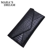 Mara’s Dream Fashion Women Wallet Hasp Coin Purses Holders PU Leather Alligator Pattern Ladies Crocodile Long Clutch Wallets