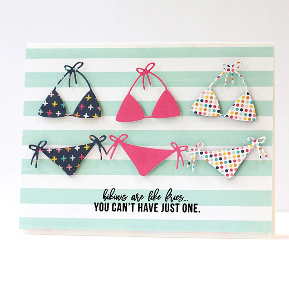 

2018 Bikini Metal Cutting Dies Stencil Scrapbooking Photo Album Decor Embossing Cards Handmade Summer Beach Style Crafts Gifts
