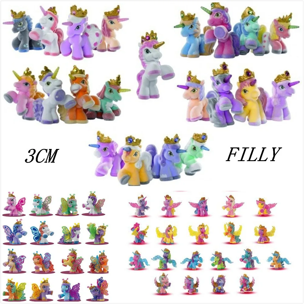 

NEW Simba Filly Butterfly Witchy Stars Unicorn ect. Mixed Styles Little Horse 3CM Mini Horses Kids Animal Action Dolls 30pcs/lot