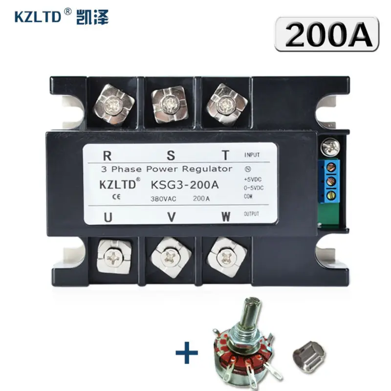 KZLTD трехфазный регулятор напряжения модуль 200A 4 20MA 0 5 В до 380 переменного тока