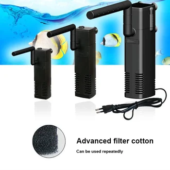 

HOT Aquarium Filter Pump Plastic Mute Internal Corner Fish Tank Water Pumps EU Plug TI99