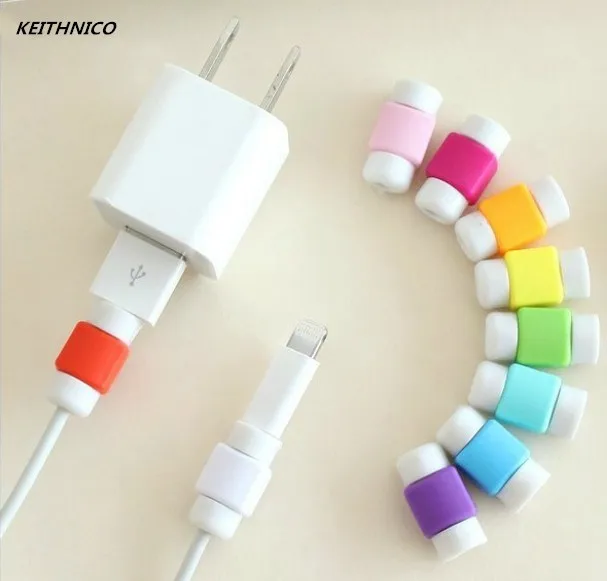 

KEITHNICO 10pcs Cable Protector Saver USB Charger Data Line Protection Cover Sleeve Cable Winder For iPhone for iPad