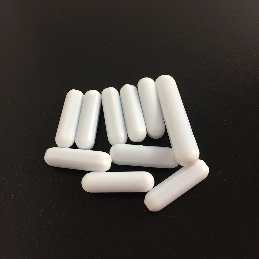 

Free shipping C4x10mm 10pcs laboratory Magnetic Stirrer Mixer Stir Bars without Pivot Ring Plain Stirring white Teflon Spinbars