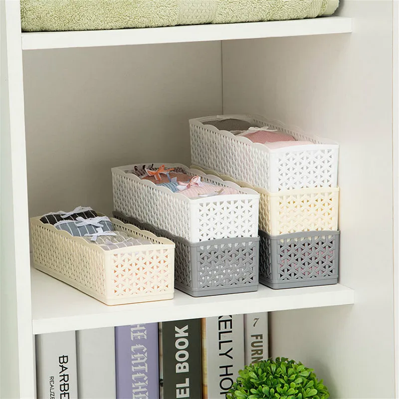 Plastic Socks Storage Box Trinket Boxes Wardrobe Storage Basket