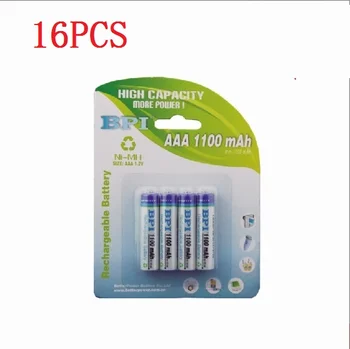 

16PCS AAA Battery Ni-MH 1.2V 1100MAH AAA Rechargeable Battery BPI AAA
