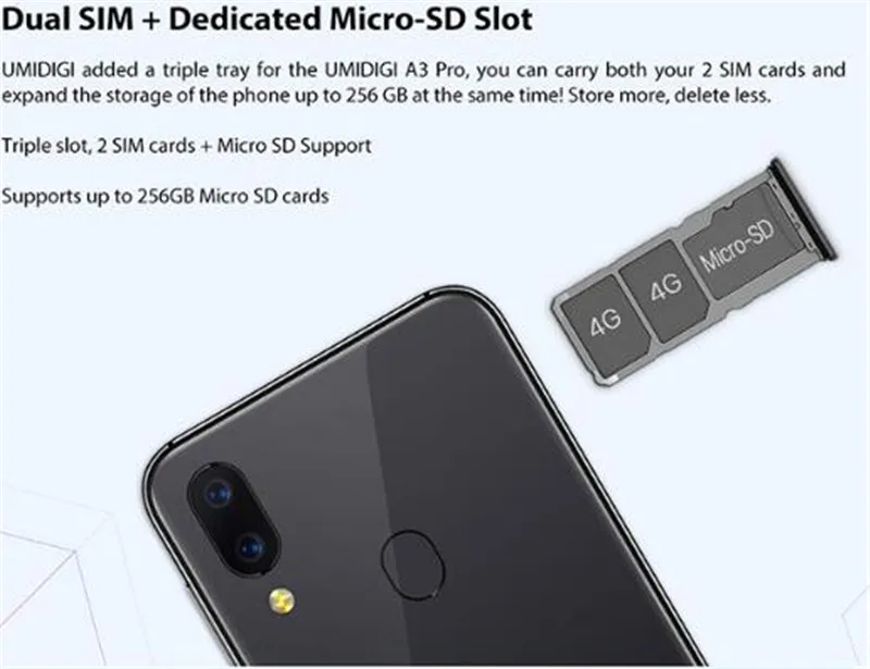 Смартфон UMIDIGI A3 Pro 4G 5,7 дюймов Android 8,1 MT6739 четырехъядерный 1,5 ГГц 3 ГБ ОЗУ 16 Гб ПЗУ 12.0MP + 5.0MP 3300 мАч мобильный телефон